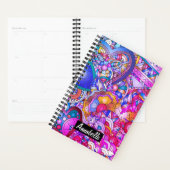 Kleurrijke harten en bloemen Abstract, persoonlijk Planner (Display)