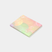 Kleurrijke harten en cirkels patroon post-it® notes (Schuin)