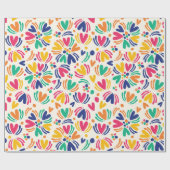 Kleurrijke harten en Polka Dots Cadeaupapier (Vlak)