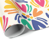 Kleurrijke harten en Polka Dots Cadeaupapier (Rol Hoek)