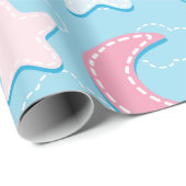 Kleurrijke harten en sterren patch 3D inpakpapier (Rol Hoek)