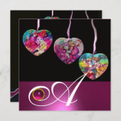 KLEURRIJKE HARTEN FEestVERSIERINGEN EDELE STEEN MO Kaart (Voorkant / Achterkant)