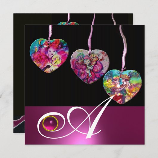 KLEURRIJKE HARTEN FEestVERSIERINGEN EDELE STEEN MO Kaart (Voorkant / Achterkant)