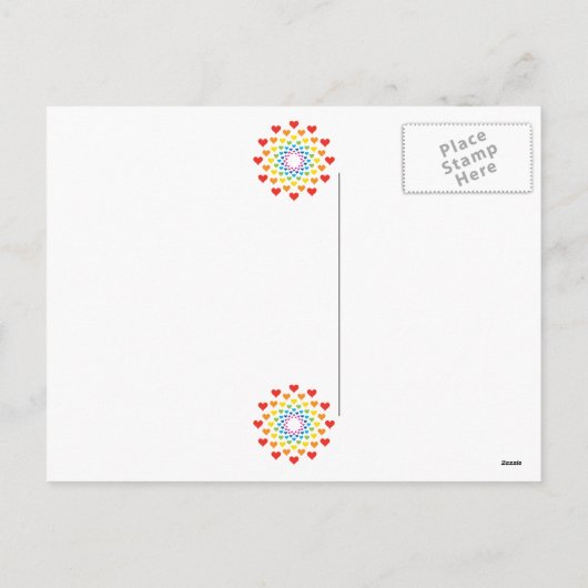 Kleurrijke harten - Fijne Valentijnsdag! Feestdagenkaart (Achterkant)