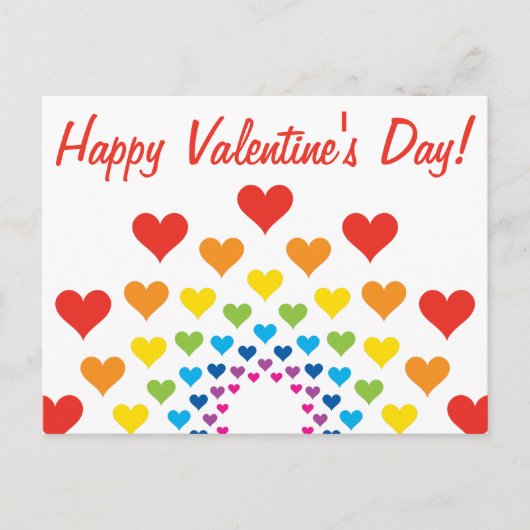 Kleurrijke harten - Fijne Valentijnsdag! Feestdagenkaart (Voorkant)