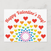 Kleurrijke harten - Fijne Valentijnsdag! Feestdagenkaart (Voorkant)