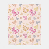 kleurrijke harten fleece deken (Voorkant)