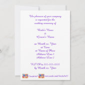 Kleurrijke harten gelaagde aangepaste bruiloft uit kaart (Achterkant)