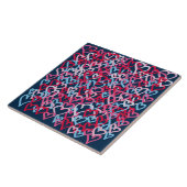 Kleurrijke harten - Graffiti-stijl Tegeltje (Zijkant)
