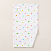 Kleurrijke harten handdoek (Handdoek)