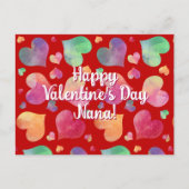 Kleurrijke harten Happy Valentines Day Briefkaart (Voorkant)