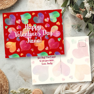 Kleurrijke harten Happy Valentines Day Briefkaart