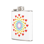 Kleurrijke harten heupfles (Links)