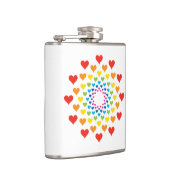 Kleurrijke harten heupfles (Rechts)