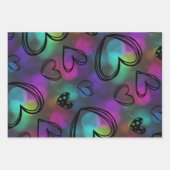 kleurrijke harten inpakpapier vel (Voorkant 2)