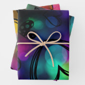 kleurrijke harten inpakpapier vel (In situ)