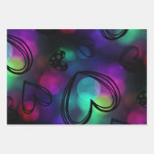 kleurrijke harten inpakpapier vel (Voorkant)