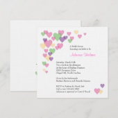 kleurrijke harten kaart (Voorkant / Achterkant)