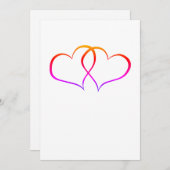 Kleurrijke harten kaart (Voorkant / Achterkant)
