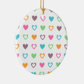 kleurrijke harten keramisch ornament (Rechts)