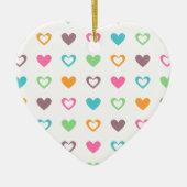 kleurrijke harten keramisch ornament (Voorkant)
