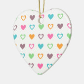 kleurrijke harten keramisch ornament (Links)