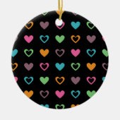 kleurrijke harten keramisch ornament (Voorkant)