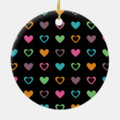 kleurrijke harten keramisch ornament (Achterkant)