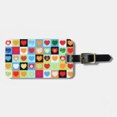 Kleurrijke harten, label bagagelabel (Voorkant horizontaal)