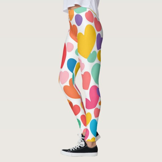 Kleurrijke harten leggings (Links)
