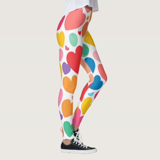 Kleurrijke harten leggings (Rechts)