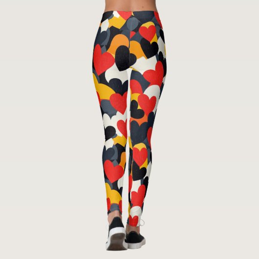 kleurrijke harten leggings (Achterkant)