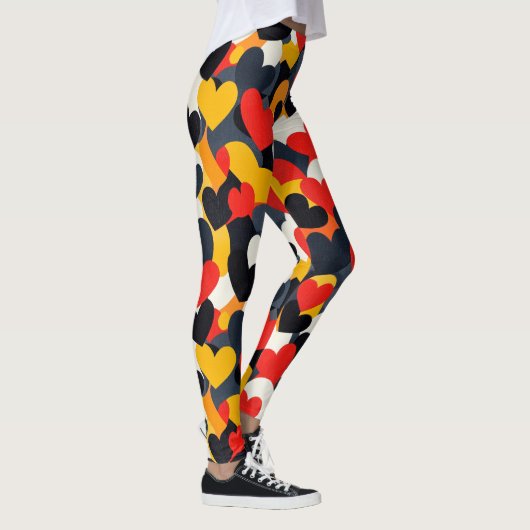 kleurrijke harten leggings (Rechts)
