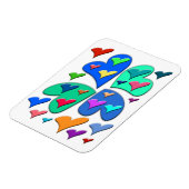 kleurrijke harten magneet (Linkerzijde)