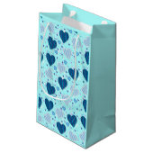 Kleurrijke harten met strepen klein cadeauzakje (Achterkant Gekanteld)