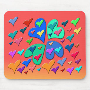 kleurrijke harten muismat