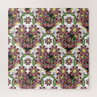 Kleurrijke harten, naadloos romantisch patroon. legpuzzel