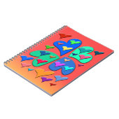 kleurrijke harten notitieboek (Linkerzijde)