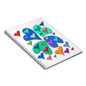 kleurrijke harten notitieboek (Rechterzijde)