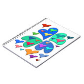 kleurrijke harten notitieboek (Linkerzijde)