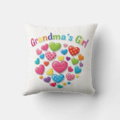 Kleurrijke harten oma's meisje kussen (Achterkant)