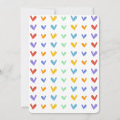 Kleurrijke Harten Ontmoet Retro Rainbow Baby showe Kaart (Achterkant)