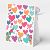 Kleurrijke harten op maat bedankdoosjes (Achterkant)