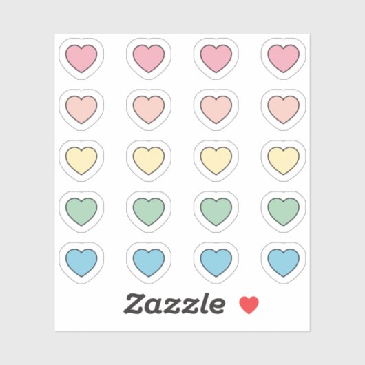 Kleurrijke harten pack mini set blad Die Cut Sticker (Vel)