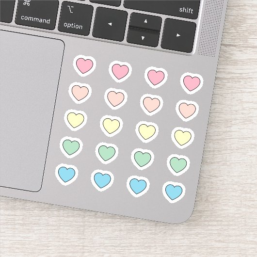 Kleurrijke harten pack mini set blad Die Cut Sticker (Detail)