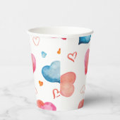 kleurrijke harten papieren bekers (Rechts)