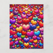 Kleurrijke harten, Postcrossing Briefkaart (Voorkant)
