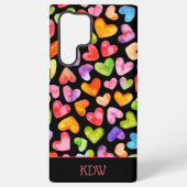 kleurrijke harten samsung galaxy hoesje (Achterkant)