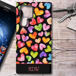 kleurrijke harten samsung galaxy hoesje