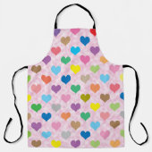 Kleurrijke harten schort (Voorkant)